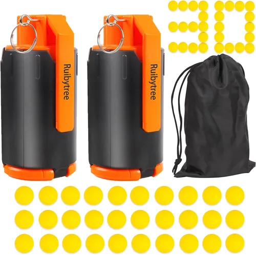 Ruibytree CS Juguete táctico de plástico para Nerf Rival Battle Game, cs Foam Bullet Ball G renade (2 paquetes)
