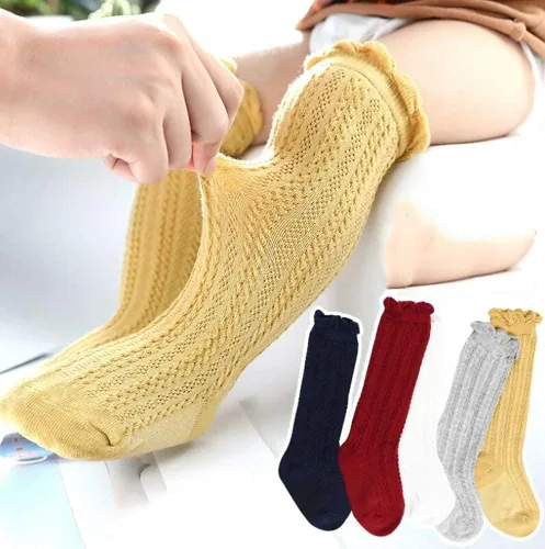 Miniatura 2 de Toptim Calcetines altos de punto trenzado para bebés y niñas