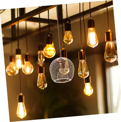 Miniatura 7 de Pantalla de lámpara de metal, pantalla de lámpara para el hogar, sombra de polvo para pantalla de luz de lámpara, 1 ud