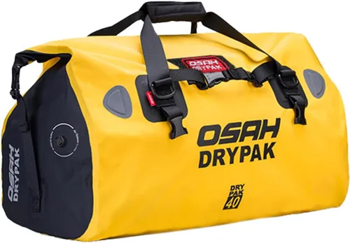 Miniatura 25 de Bolsa de lona impermeable y maleta - Bolsa seca para motocicleta, bolsas de sillín con cierre enrollable, gran espacio de almacenamiento, para Negro