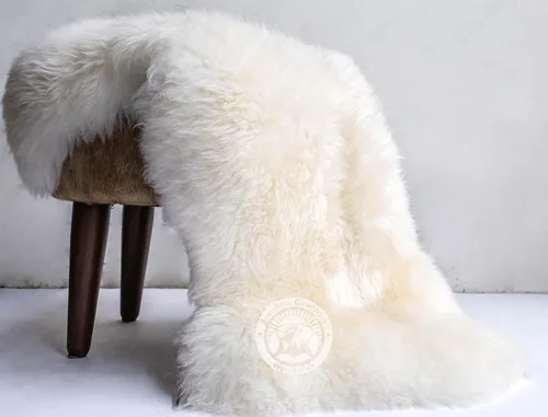 Miniatura 5 de Sunshine Cowhides Alfombra de piel de oveja natural auténtica, color marrón, suave, lujosa alfombra de vaca para dormitorio, sala de estar