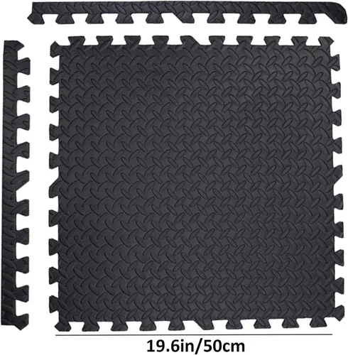 Miniatura 2 de Tapete de ejercicio de rompecabezas, azulejos de espuma EVA entrelazados para protección, tapete de espuma para equipo del hogar y gimnasio
