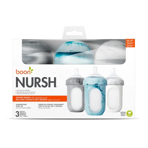 Miniatura 7 de Boon Nursh Bottles - Los biberones de silicona ayudan a aliviar los síntomas de los cólicos, fórmula y leche materna solo al tacto de silicona