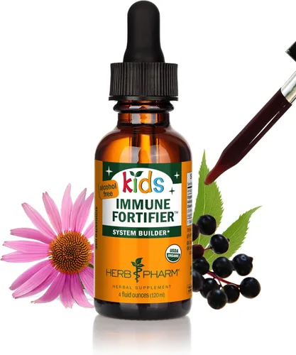 Herb Pharm Fórmula herbaria líquida de fortificante inmune sin alcohol con certificación orgánica para niños, 1 onza