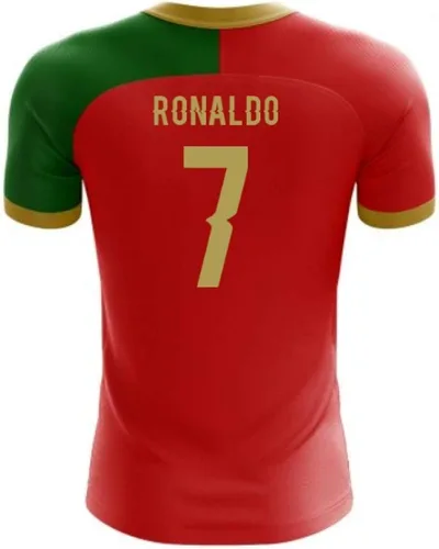Airosportswear 2022-2023 Portugal Flag Home Concept Football Soccer T-Shirt Jersey (Cristiano Ronaldo 7) - Kids