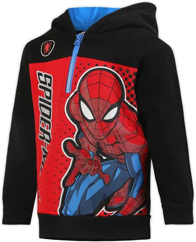 Miniatura 2 de Marvel Sudadera con capucha con cremallera para niños pequeños y niños grandes, color negro