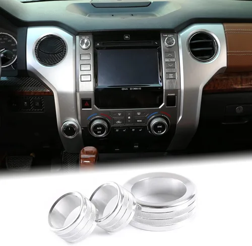 Miniatura 11 de Aunginsy Cubierta de Botón de Interruptor de Aire Acondicionado de Aluminio Compatible con Toyota Tundra 2014-2021, Interruptor de Botón de Control