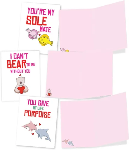Miniatura 4 de The Best Card Company - Juego de 10 divertidas tarjetas de notas de humor en blanco surtidas de 4 x 5.12 pulgadas con sobres para jugar con palabras