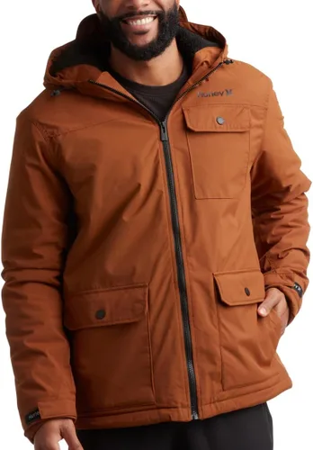Miniatura 7 de Hurley Chaqueta de Invierno para Hombre - Parka Cálida con Cremallera y Capucha, Forrada de Sherpa, con Múltiples Bolsillos (Tallas S-XL)