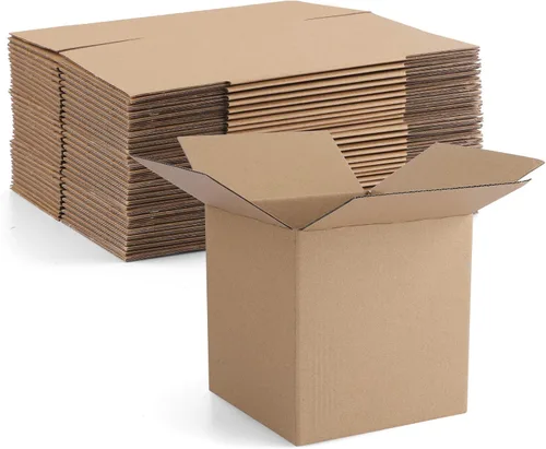 Miniatura 26 de Eupako Cajas de envío pequeñas, 6 x 4 x 4 x 4, paquete de 30 unidades, cajas de cartón corrugado, cajas de cartón para embalaje de pequeñas Blanco
