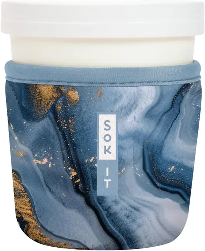 Miniatura 75 de Sok It IceCreamSok - Funda de neopreno aislada (flores abstractas, pintas de helado cónicas)