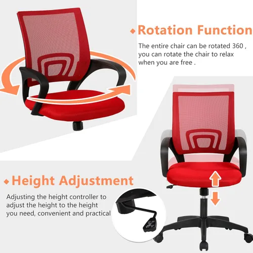 Miniatura 5 de PayLessHere Silla de Oficina para el Hogar Silla de Escritorio Silla para Computadora Silla Ergonómica Ajustable con Respaldo Lumbar y Apoyabrazos