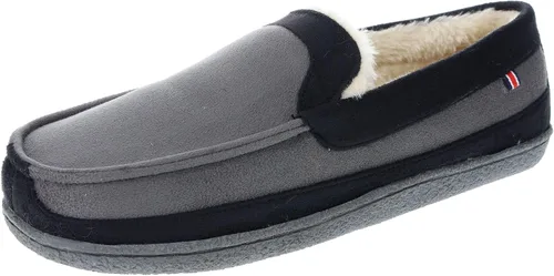 IZOD - Pantuflas tipo mocasín de dos tonos para hombre, cálidas, suaves, clásicas y sin cordones, tallas de 8 a 13 para hombre