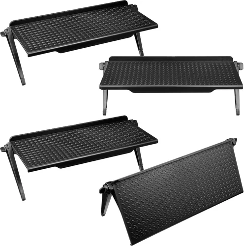 Hoteam 4 piezas de estante superior de TV para caja de cable, estante superior de TV ajustable para pantalla de monitor, cajas multimedia, soporte