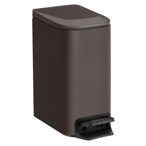 Miniatura 14 de TIPGO Cubo de basura delgado para baño con tapa de cierre suave, pedal de paso, cubo de basura de acero inoxidable de 6 litros/1.6 galones, cubos