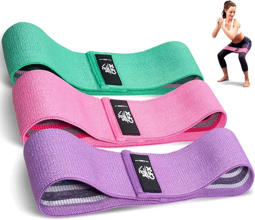 CFX Resistance Bands Set, Exercise Bands with Non-Slip Design for HIPS & Glutes, 3 Levels Workout Bands for Women and Men, Booty Bands for Home