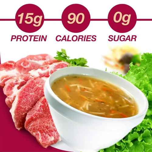 Miniatura 3 de ProtiDIET Mezcla de sopa de verduras de res alta en proteínas, baja en calorías, sin grasa, sin azúcar, rápida y fácil de preparar, mezcla de sopa