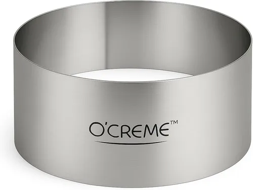 Miniatura 15 de O'Creme Anillo para Pastel de Acero Inoxidable Resistente Redondo Molde de Anillo para Pastel Mousse para Hornear, Decoración de Pasteles de Postre