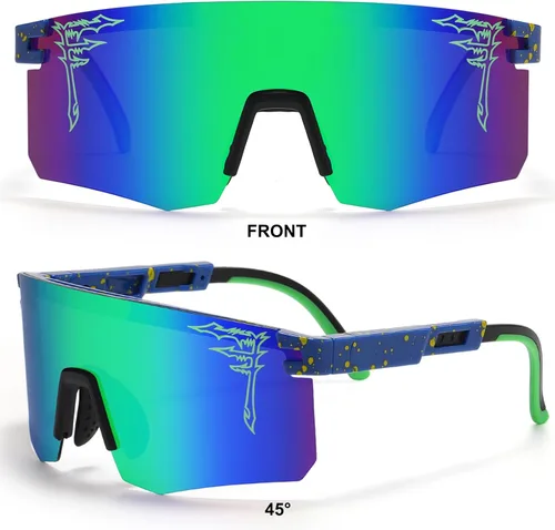 Miniatura 4 de FIXEROS Gafas de sol polarizadas de béisbol de dos tamaños para adultos y jóvenes, niños y niñas, UV400 para hombres y mujeres, gafas deportivas