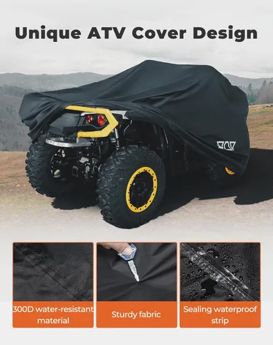 Miniatura 3 de KEMIMOTO Cubierta universal para cuatrimoto, impermeable de 4 ruedas, compatible con Polaris Sportsman 570/450 Fourtrax Can-Am Kawasaki CFMOTO, 82.7