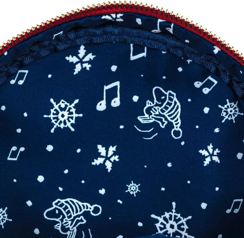 Miniatura 3 de Loungefly Peanuts Snoopy Holiday AOP - Bolso de hombro con doble correa para mujer Multi