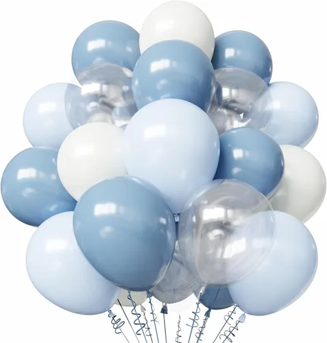 Miniatura 15 de Globos negros y dorados, kit de 50 globos de 12 pulgadas, globos de látex negros para decoraciones de cumpleaños, año nuevo, boda, graduación