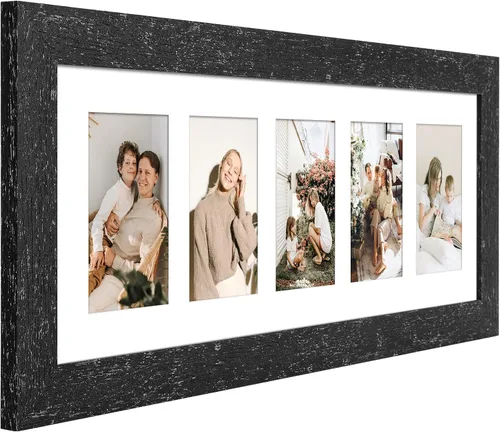 Miniatura 270 de Marcos de Fotos Collage de 13.5X15.5 con 7 Aberturas para Fotos de 4X6, Marco de Fotos Múltiples con Paspartú para Decoración de Pared, Grano