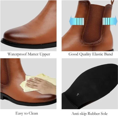 Miniatura 4 de MEMON Botas Chelsea para mujer, botines de tacón bajo para mujer, estilo casual, cómodo, negro, botines al tobillo