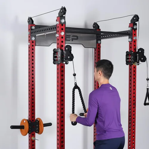 Miniatura 3 de Tricep Rope 27 & 36 inches 2 Colors Fitness Attachment Cable Machine Pulldown Heavy Duty Coated Nylon Rope with Solid Rubber Ends Negro-36