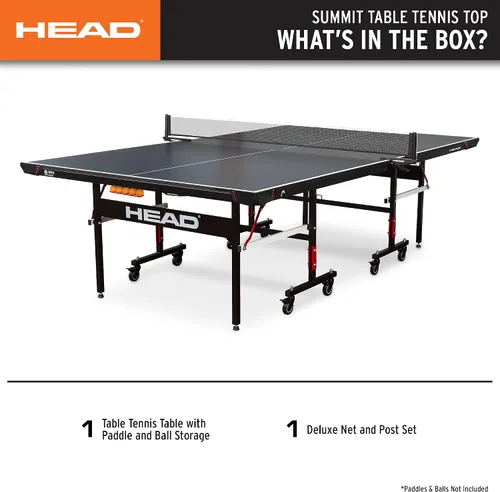 Miniatura 2 de HEAD Summit USA - Mesa de tenis de mesa para interiores, red de grado de competencia, fácil de instalar en 10 minutos, mesa de ping pong con modo