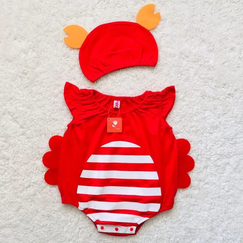 Miniatura 3 de LAWOR Mono para bebés y niñas, mono de una pieza con estampado sin mangas para niños pequeños con sombrero