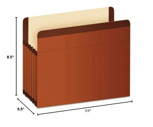 Miniatura 7 de Pendaflex Bolsillos de archivo expandibles, tamaño carta, expansión de 5.25", reforzados con material DuPont™ Tyvek®, tamaño carta, Redrope, 10 por