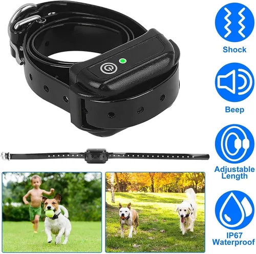 Miniatura 7 de Collar de entrenamiento eléctrico inalámbrico para perros 2 en 1, seguro y eficaz para vibrar/impactar, sistema de contención de mascotas, collar