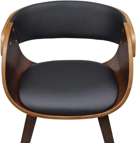 Miniatura 4 de Black & Brown Plywood Dining Chair, Ergonomic Cotton Polyurethane Seating, Modern Kitchen & Dining Room Furniture