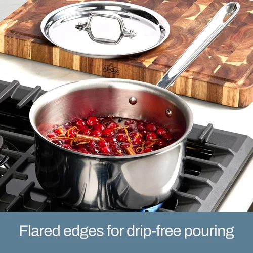 Miniatura 10 de All-Clad D3 - Juego de utensilios de cocina de acero inoxidable de 3 capas, 10 piezas, inducción, apto para horno y parrilla 600F, juego de cocina