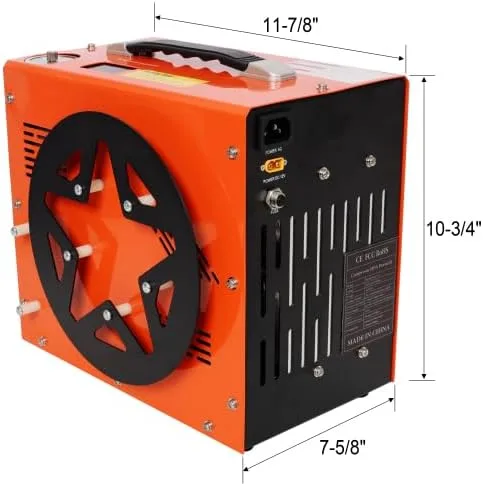 Miniatura 3 de Compresor de aire PCP, 4500 PSI/30 Mpa compresor portátil de pistola de aire PCP con convertidor de potencia integrado, parada automática