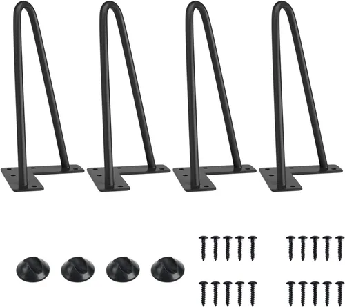 Miniatura 21 de SMARTSTANDARD Patas de muebles de horquilla de alta resistencia de 4 pulgadas, proyectos de bricolaje de metal para el hogar para soporte de TV