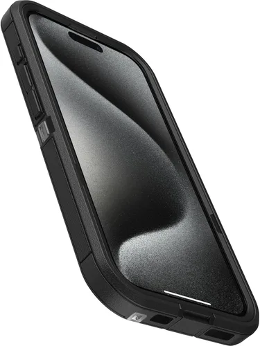 Miniatura 3 de OtterBox Funda transparente para iPhone 15 Pro (solamente) Defender Series XT, lado oscuro (negro/transparente), sin pantalla, resistente, se ajusta