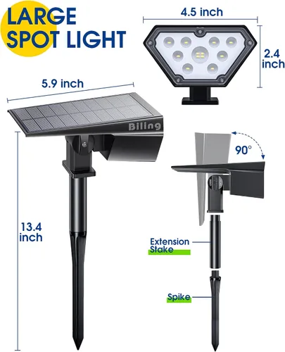Miniatura 5 de Luces solares para exteriores, 2 en 1, para paisaje