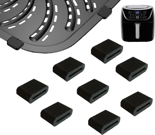 Miniatura 6 de 8 piezas de parachoques de goma de silicona para freidora de aire COSORI de 6.8 cuartos de galón, patas de goma mejoradas, pestañas de goma, puntas