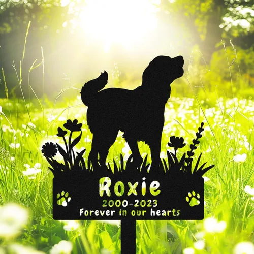 Miniatura 16 de Marcador de tumba conmemorativo de perro Chihuahua personalizado, estaca de jardín conmemorativa de perro Chihuahua, marcador de tumba de metal