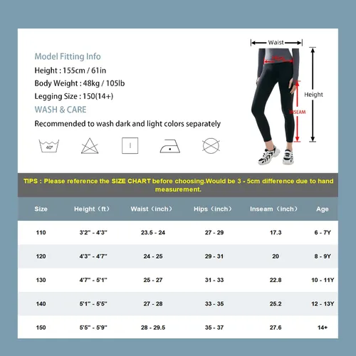 Miniatura 5 de Kiderence Leggings deportivos para niñas pequeñas, pantalones de yoga con bolsillo