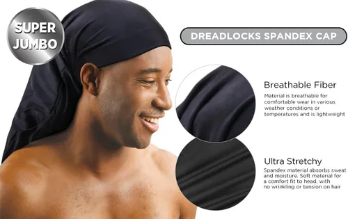 Miniatura 6 de Negro Spandex Dreadloc