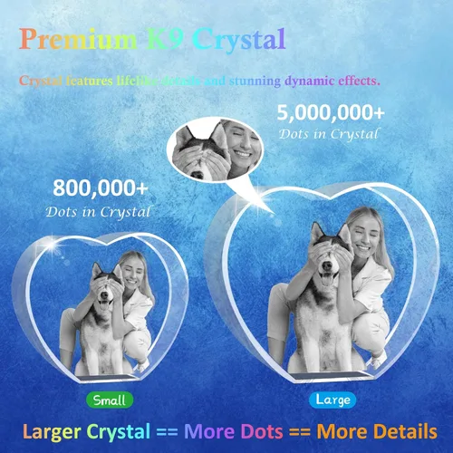 Miniatura 4 de Regalos conmemorativos personalizados para mascotas, marco de fotos de cristal 3D de perros o gatos, marco de fotos grabado con láser personalizado
