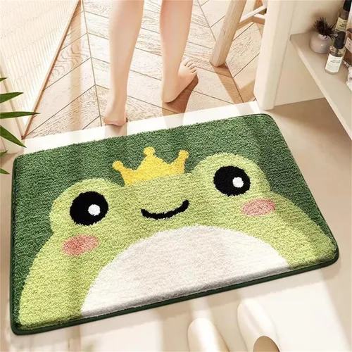 Miniatura 10 de Ankah Alfombra de ducha bonita, lujosa, absorbente y antideslizante, lavable a máquina para bañera, ducha y baño, 17.71 x 25.59 pulgadas, diseño