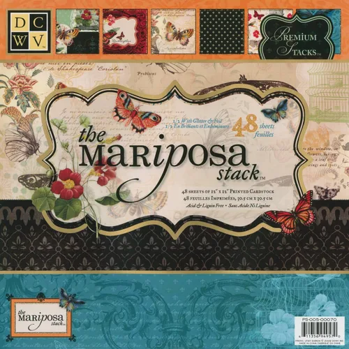 DCWV Papel de cartulina de alta calidad de 12 x 12 pulgadas, 48 hojas de papel de álbum de recortes para manualidades y fabricación de tarjetas,