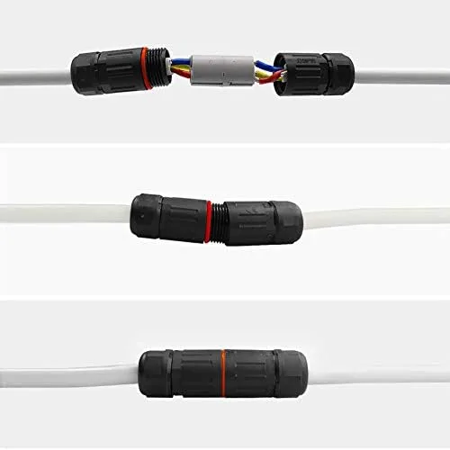 Miniatura 7 de 10 unids IP68 impermeable conector 3pin extensión al aire libre enchufe enchufe cable cable de alambre para coche camión barco interior/exterior