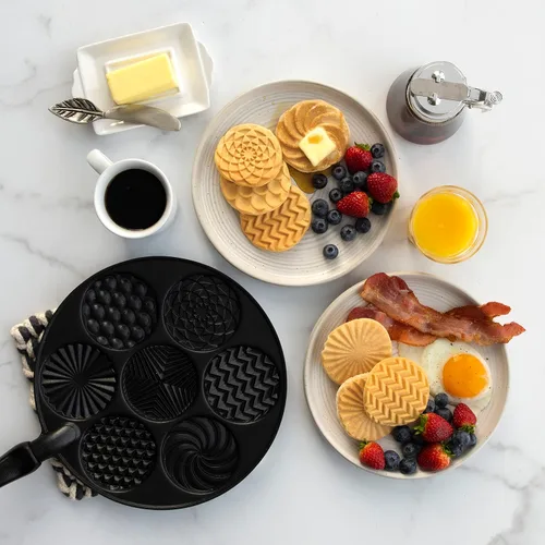 Miniatura 2 de Nordic Ware - Sartén para hotcakes antiadherente, aluminio pesado, 7 tazas redondas, para gas, eléctrico, estufas de cerámica, fabricado en EE. UU