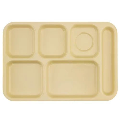 Miniatura 24 de G.E.T. Bandeja escolar para cafetería con 6 compartimentos, para zurdos, 10 x 14 pulgadas, verde bosque (paquete de 4)