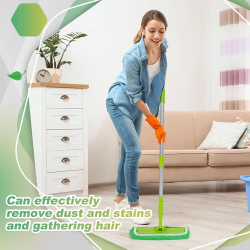 Miniatura 6 de Ziliny 32 almohadillas reutilizables de microfibra lavables de microfibra compatibles con Swiffer Refill paños de barrido en seco para limpieza